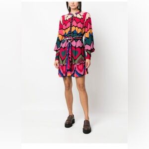NWT Farm Rio Full Of Hearts Mini Dress Size S multicolor
